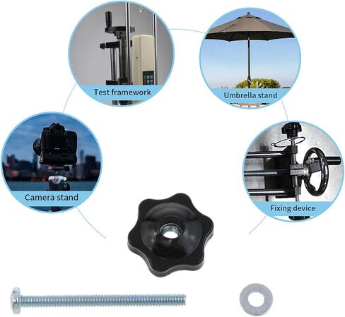 yukata 8set Universal T-Type Track Knob Kit T-Track 1/4-20 Threaded Bolts with Washers and Star Knobs T Track Fittings T-Track Accessories for Woodworking Jigs and Fixtures in Kuwait