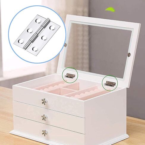 3-Inch 304 Stainless Steel Door Hinges, Stainless Steel Color, for Cabinets, Boxes and Solid Wood Doors, 20 Pack with Screws in Kuwait
