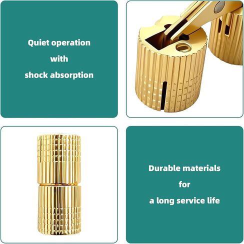 28 Pcs Hidden Brass Barrel Hinges, 8mm 10mm 5x19mm 20x4mm Concealed Barrel Hinges, 180 Degree and 135 Degree Opening Angle for Jewelry Box Wooden Cabinet DIY Craft with Screws and Screwdriver in Saudi Arabia