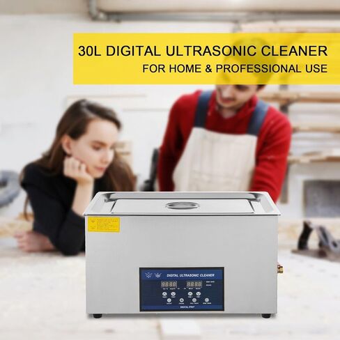 30L Ultrasonic Cleaner 28/40khz Dual Frequency Professional Ultrasonic Parts Cleaner with Heater Timer for Parts Dental Instruments Cleaning in Kuwait