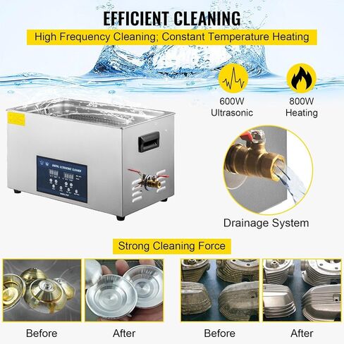 30L Ultrasonic Cleaner 28/40khz Dual Frequency Professional Ultrasonic Parts Cleaner with Heater Timer for Parts Dental Instruments Cleaning in Kuwait