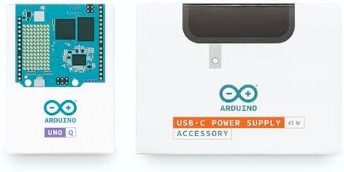 Arduino UNO Q 4GB AI Board + 45W USB‑C Power Supply, Linux, Wi‑Fi, Bluetooth for Robotics in Kuwait