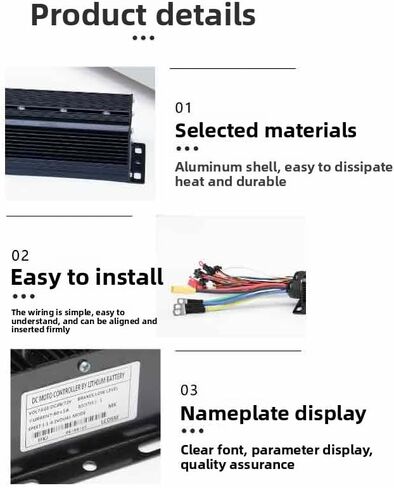 48-72V 80A Electric Bike Controller Three Mode 18 Tube Sine Wave Electric Bicycle Controller with XT90, Aluminum Alloy 3000W 5000W E-Bike Control System for Lithium Battery Modification Accessories in Kuwait