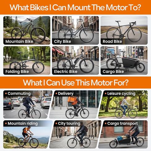 BAFANG Mid Drive Kit: BBS02B 750W & BBS-HD 1000W Programmable Mid-Drive Motor Kit with Display & Battery (Optional), Universal Ebike Motor Kit for Mountain Road City Recumbent Bikes in Kuwait