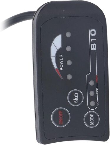 لوحة عرض LED S810، عداد LCD متقدم متعدد الوظائف للدراجة الكهربائية مع شاشة عرض طاقة ذكية لدراجة سكوتر 36 فولت 48 فولت مادة ABS مقود 22.2 مم in Kuwait