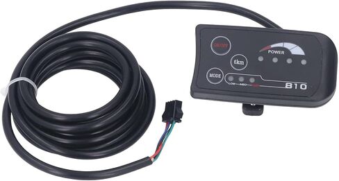 لوحة عرض LED S810، عداد LCD متقدم متعدد الوظائف للدراجة الكهربائية مع شاشة عرض طاقة ذكية لدراجة سكوتر 36 فولت 48 فولت مادة ABS مقود 22.2 مم in Kuwait