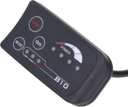 لوحة عرض LED S810، عداد LCD متقدم متعدد الوظائف للدراجة الكهربائية مع شاشة عرض طاقة ذكية لدراجة سكوتر 36 فولت 48 فولت مادة ABS مقود 22.2 مم in Kuwait