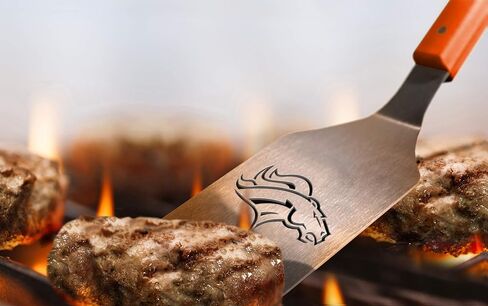 YouTheFan NFL Denver Broncos Spirit Series 3-Piece BBQ Set Stainless Steel, 22" x 9" & NFL Denver Broncos Logo Series Cutting Board in Kuwait