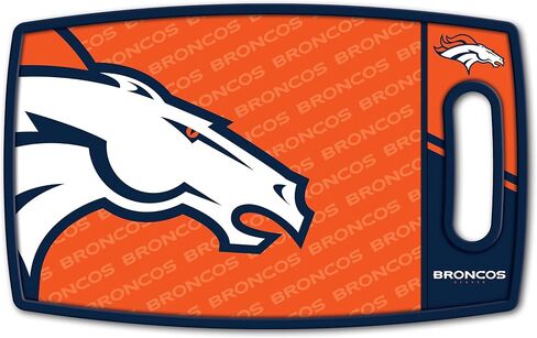 YouTheFan NFL Denver Broncos Spirit Series 3-Piece BBQ Set Stainless Steel, 22" x 9" & NFL Denver Broncos Logo Series Cutting Board in Kuwait