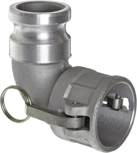 Dixon 600DA-90AL Type DA 90° محول الكوع × قارنة التوصيل، كاميرا ألومنيوم مقاس 6 بوصات وملاءمة أخدود مع ختم النتريل - أقصى ضغط 75 رطل لكل بوصة مربعة in Kuwait