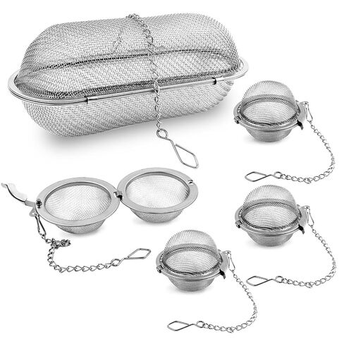 5 Pcs Ultrasonic Cleaner Basket, Stainless Steel Basket for Ultrasonic, Stainless Steel Mesh Baskets with Lock and Hook Small Parts Jewelry Cleaning Baskets in Kuwait