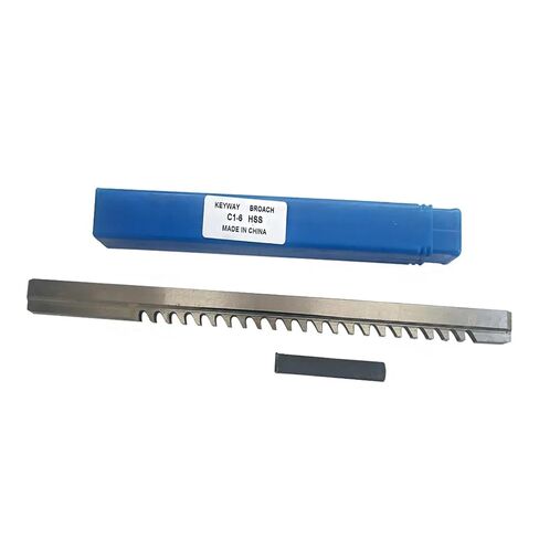 HSS 6mm C1 Push-Type Keyway Broach Metric Size HSS Keyway Shim Cutting Tool for CNC Router Metalworking Precision Engineering in Kuwait