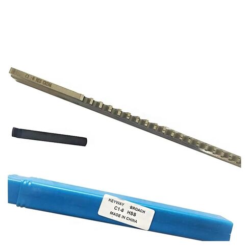 HSS 6mm C1 Push-Type Keyway Broach Metric Size HSS Keyway Shim Cutting Tool for CNC Router Metalworking Precision Engineering in Kuwait