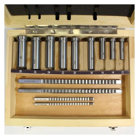 18 قطعة HSS متري الحجم Keyway Broach مجموعات أدوات للمخرطة ، B-4mm ، B-5mm ، C-6mm ، C-8mm Keyway حجم الهندسة الدقيقة in Kuwait