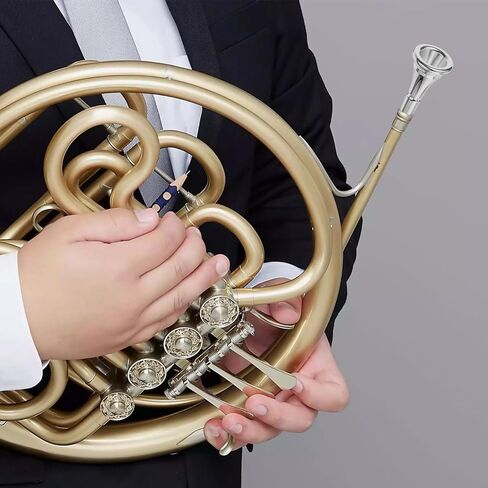 Kisangel 2pcs Copper French Horn Mouthpiece Replacement, Horn Accessories Musical Instrument Tool, Practice Brass Instrument Supply for Band Stage Beginner Player in Kuwait