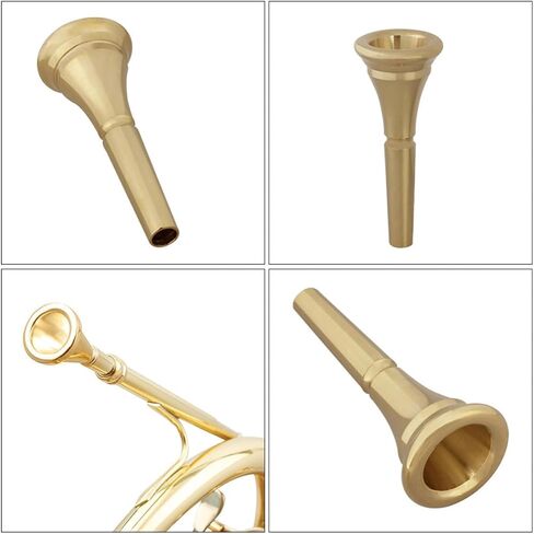 KALLORY Professional Copper French Horn Mouthpiece with Wear-resistant Golden Finish, Lightweight Design for Concerts and Families, Sturdy Musical Instrument Accessory with Good Sound in Kuwait