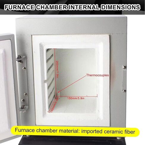 Electric Kiln Sintering Furnace,1500W Compact Tabletop Melting Oven,Jewelry Casting Burnout Furnace with Observation Window in Kuwait