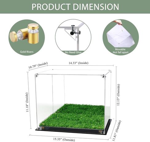Football Helmet Display Case Full Size - LED Tricolor Light Strip, Artificial Turf Grass, Mirror Back, Focus On Helmet Display Case. in Kuwait