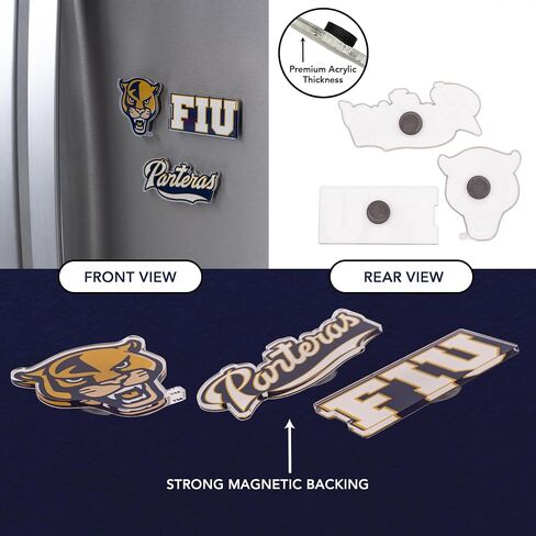 Desert Cactus Florida International University Acrylic Magnet 3 Pack FIU Panthers Decorative Design Officially Licensed (Magnet Set A) in Kuwait