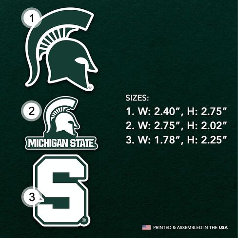 Desert Cactus Michigan State University Acrylic Magnet 3 Pack MSU Spartans Decorative Design Officially Licensed (Magnet Set A) in Kuwait
