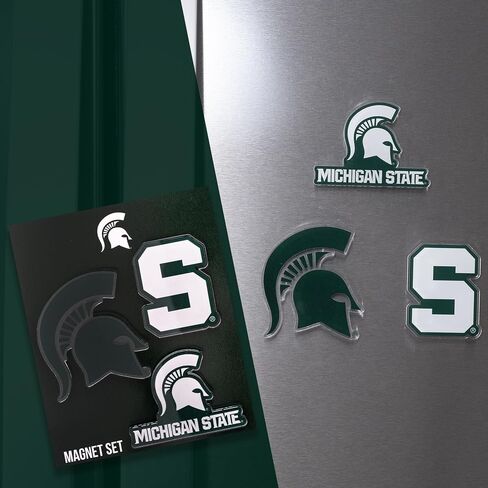 Desert Cactus Michigan State University Acrylic Magnet 3 Pack MSU Spartans Decorative Design Officially Licensed (Magnet Set A) in Kuwait