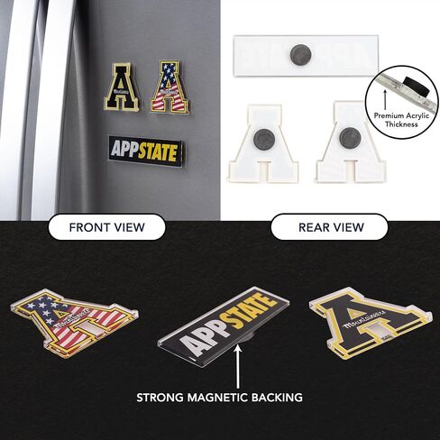 Desert Cactus Appalachian State University Acrylic Magnet 3 Pack ASU Mountaineers Decorative Design Officially Licensed (Magnet Set A) in Kuwait