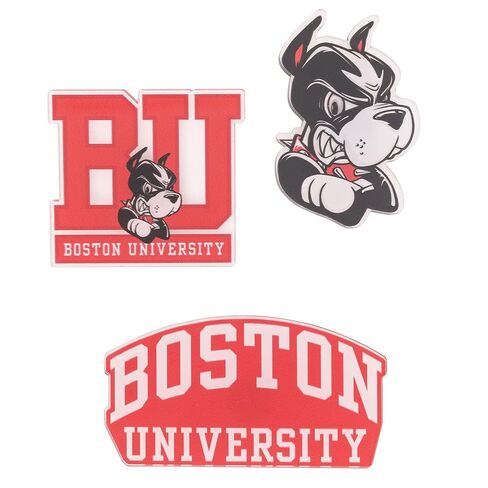 مغناطيس أكريليك من Desert Cactus Boston University، 3 عبوات من تصميم BU Terriers الزخرفي مرخص رسميًا (مجموعة المغناطيس A) in Kuwait