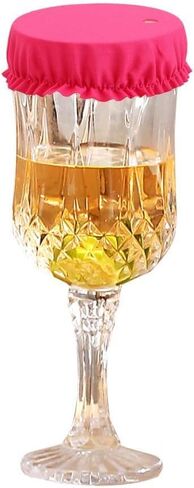 12 PCS Drink Covers, Reusable Fabric Wine Glass Covers with Straw Hole, Cup Covers for Drinks, Spill Prevention for Parties and Weddings in Kuwait