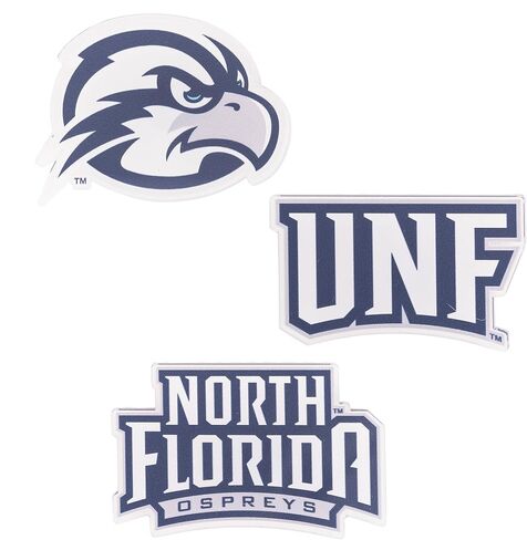 مغناطيس أكريليك من جامعة صبار الصحراء بشمال فلوريدا، 3 عبوات من تصميم UNF Ospreys الزخرفي مرخص رسميًا (مجموعة المغناطيس A) in Kuwait