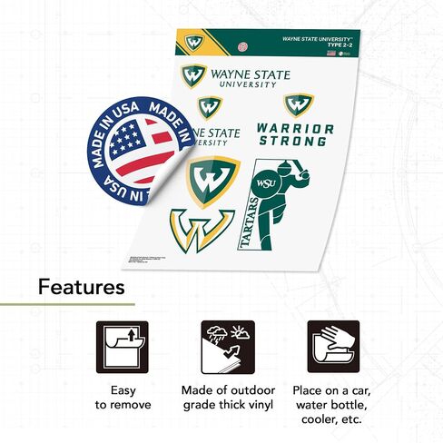 ملصق جامعة ولاية صبار الصحراء واين ستيت WSU Warriorsr شارات الفينيل زجاجة مياه للكمبيوتر المحمول ورقة قصاصات السيارة T2 (النوع 2-2) in Kuwait