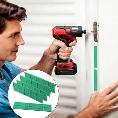 Plastic Flat Shims 20PCS - 1/16"(2mm) Durable PP Leveling Shims for Windows, Tiles, Doors & Furniture - Anti-Slip Texture, Indoor/Outdoor Use (Green) in Kuwait