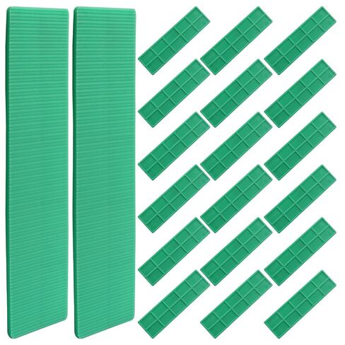 Plastic Flat Shims 20PCS - 1/16"(2mm) Durable PP Leveling Shims for Windows, Tiles, Doors & Furniture - Anti-Slip Texture, Indoor/Outdoor Use (Green) in Kuwait