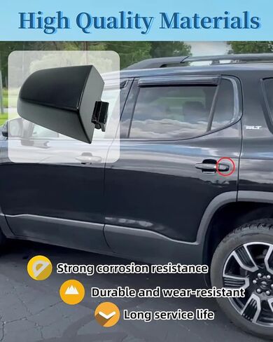13587840 غطاء غطاء مقبض الباب الخارجي مناسب لسيارة Chevy Blazer Equinox Impala Malibu Camaro Traverse لـ GMC Acadia Terrain، جانب السائق الأمامي الأسود in Kuwait