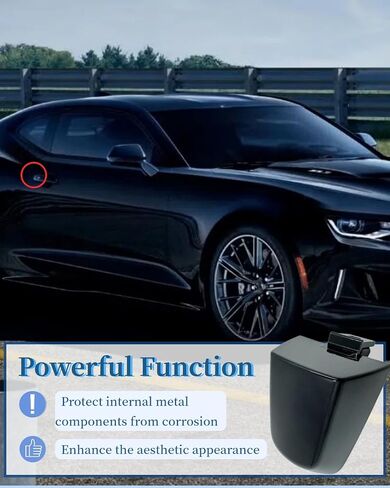 13587840 غطاء غطاء مقبض الباب الخارجي مناسب لسيارة Chevy Blazer Equinox Impala Malibu Camaro Traverse لـ GMC Acadia Terrain، جانب السائق الأمامي الأسود in Kuwait
