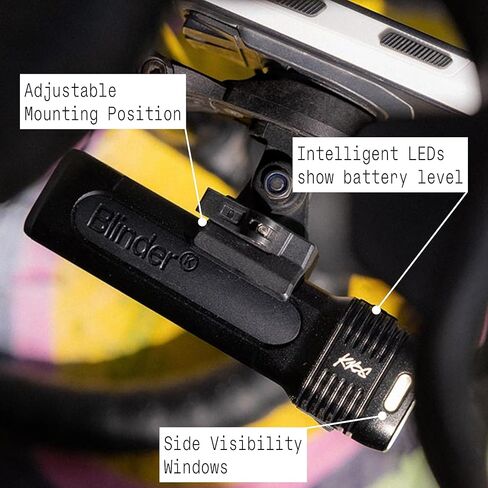 Knog Blinder 1400 & Blinder R-150 Bike Light Set, 2nd Gen, USB-C Rechargeable LED, 1400 Lumen Front, 150 Lumen Rear, Multiple Modes, IP67 Waterproof, Go-Pro & Bar Mounts | bike-headlight-taillight-combinations in Kuwait