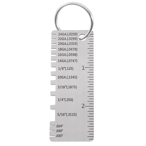 1 Pcs Wire Metal Sheet Thickness Gauge Metal Portable Stainless Steel Welding Material Steel Gauge One Sided Material Thickness Gauge Plated Size Inspection Tool in Kuwait