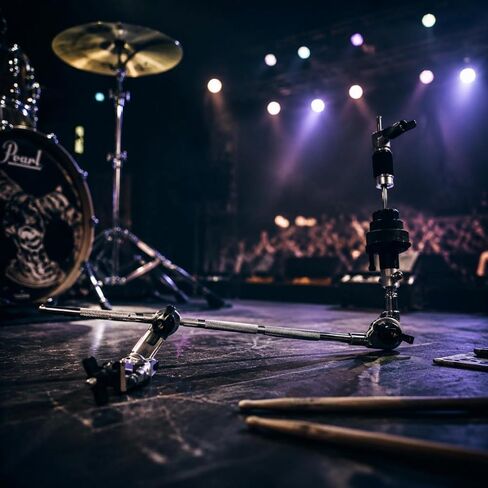 predolo Cymbal Stand Extension Arm Wing Knob Metal Mounting Bracket Rubber Grip Instrument Accessory in Kuwait