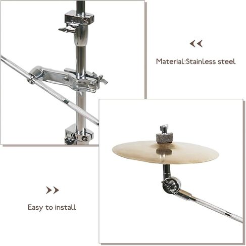 ULTECHNOVO Silver Stainless Steel Cymbal Arm Hanger for Drum Cymbal Stand, Easy to Install Boom Arm Extension Clamp for Musical Instrument Accessories in Kuwait
