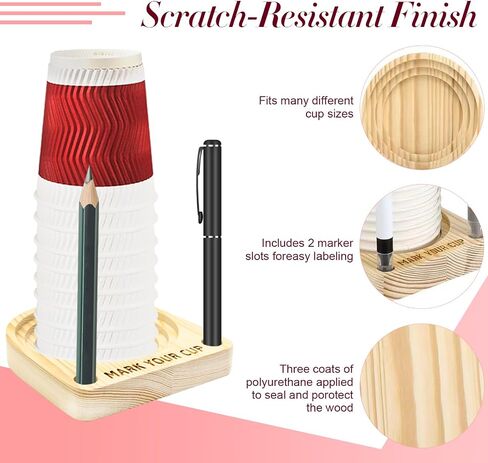 Hosting Essentials for Hosts and Parents, Cup Holders, Party Essentials, Solo Cup Holder with Marker Slot to Mark Drinks and Prevent Mix-Ups for Outdoor Parties, Birthdays and Family Gatherings in Kuwait
