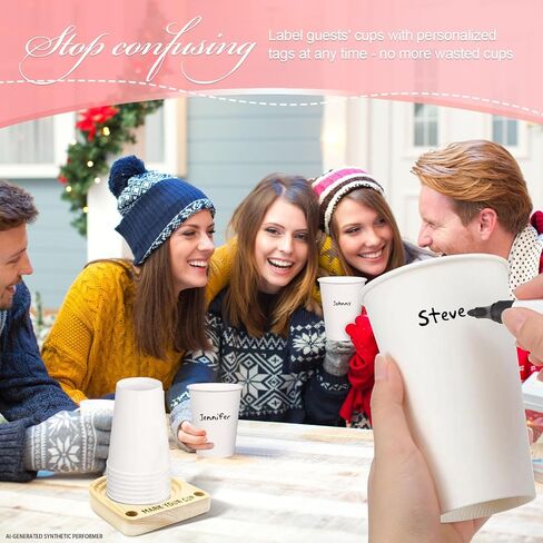Hosting Essentials for Hosts and Parents, Cup Holders, Party Essentials, Solo Cup Holder with Marker Slot to Mark Drinks and Prevent Mix-Ups for Outdoor Parties, Birthdays and Family Gatherings in Kuwait