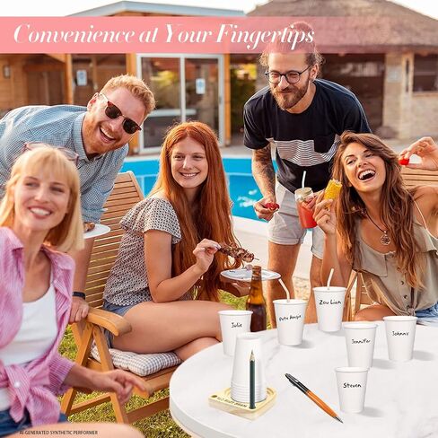 Hosting Essentials for Hosts and Parents, Cup Holders, Party Essentials, Solo Cup Holder with Marker Slot to Mark Drinks and Prevent Mix-Ups for Outdoor Parties, Birthdays and Family Gatherings in Kuwait