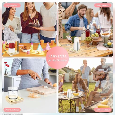 Hosting Essentials for Hosts and Parents, Cup Holders, Party Essentials, Solo Cup Holder with Marker Slot to Mark Drinks and Prevent Mix-Ups for Outdoor Parties, Birthdays and Family Gatherings in Kuwait