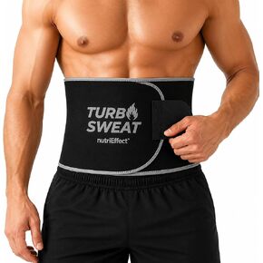 حزام تشذيب الخصر للنساء والرجال من TURBOSWEAT، حزام عرق من النيوبرين، خالٍ من اللاتكس، يتضمن حقيبة غسيل شبكية in Kuwait
