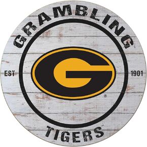 KH Sports Fan Grambling Tigers Weathered Circle Sign, 20x20 Inches, Tigers Decor for Dorm Room, Fan Cave, Living Room; Display Your Team Spirit with This Grambling State Tigers Wall Art in Kuwait