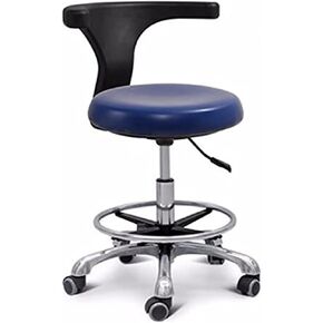 Dental Stool with 360° Rotation, Height Adjustable Medical Assistant Chair, PU Leather Saddle Design, Armrest for Clinics and Salons (B1) in Kuwait