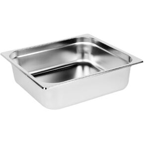 Soro Essentials- 2/3 Size 4" Deep Stainless Steel Anti-Jamming Steam Table Pan 24 Gauge- Chafer Food Pan Stackable Anti-Jam Steam Pans for Hotel Restaurant Supplies Party Buffet Event Catering in Kuwait