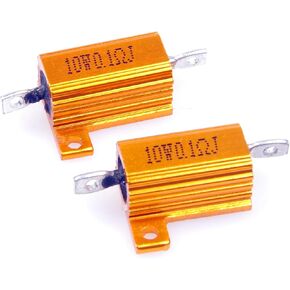 10 Watt 0.1 Ohm 5% Wirewound Resistor Electronic Aluminium Shell Resistor Gold (Pack of 2) in Kuwait