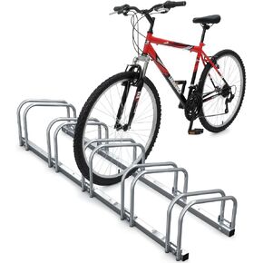 VOUNOT Bike Stand Floor 5 Rack Bike Garage Bicycle Storage Parking Rack Cycle Organizer Locking Stand for Indoor Outdoor in Saudi Arabia