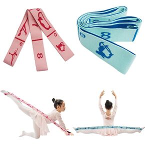 2 PCS Kids Stretching Strap & Band for Dance, Ballet – 8-Loop Adjustable Elastic Equipment for Yoga, Gymnastics Workout, Home Gymnastics, Beginner Flexibility and Stretching Resistance Bands in Saudi Arabia