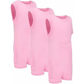 SpecialKids.Company Kaycey Adaptive Clothing Kids، سترة بوبر بدون أكمام، فتحة بين الرجلين، وصول إلى الأنبوب، قطن ناعم in Kuwait